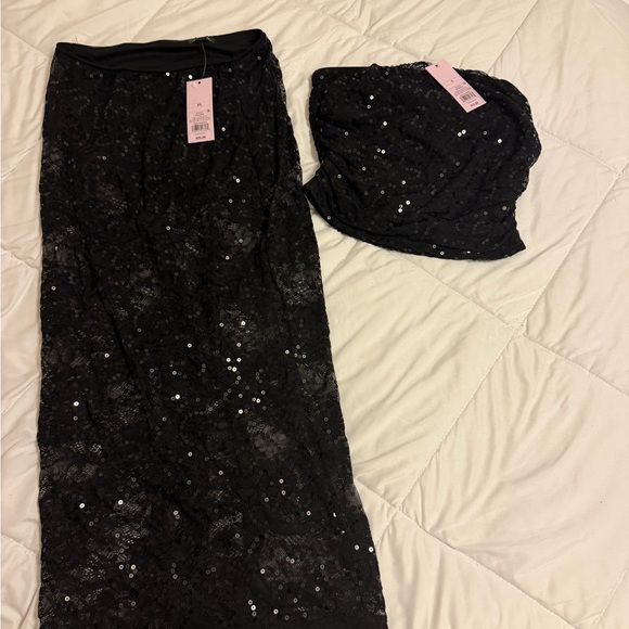 Wild Fable Black Sequin Skirt Set - Picture 1 of 3